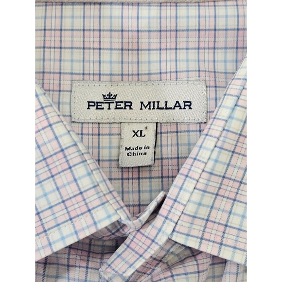 Peter Millar XL Crown Clarence Cotton Blend Sport Shirt Button Up EUC - Picture 3 of 4